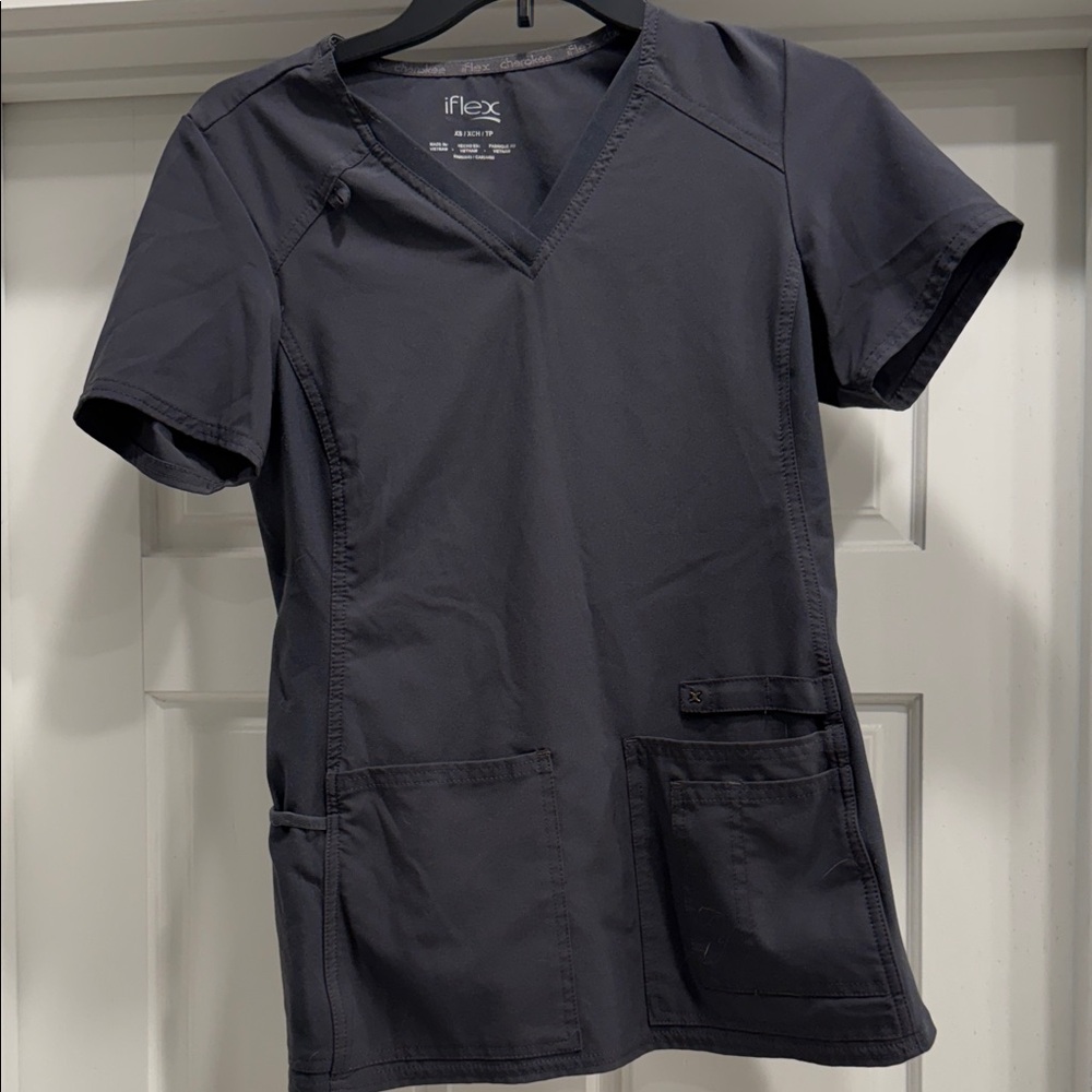 Women's Pewter Gray V-Neck Top